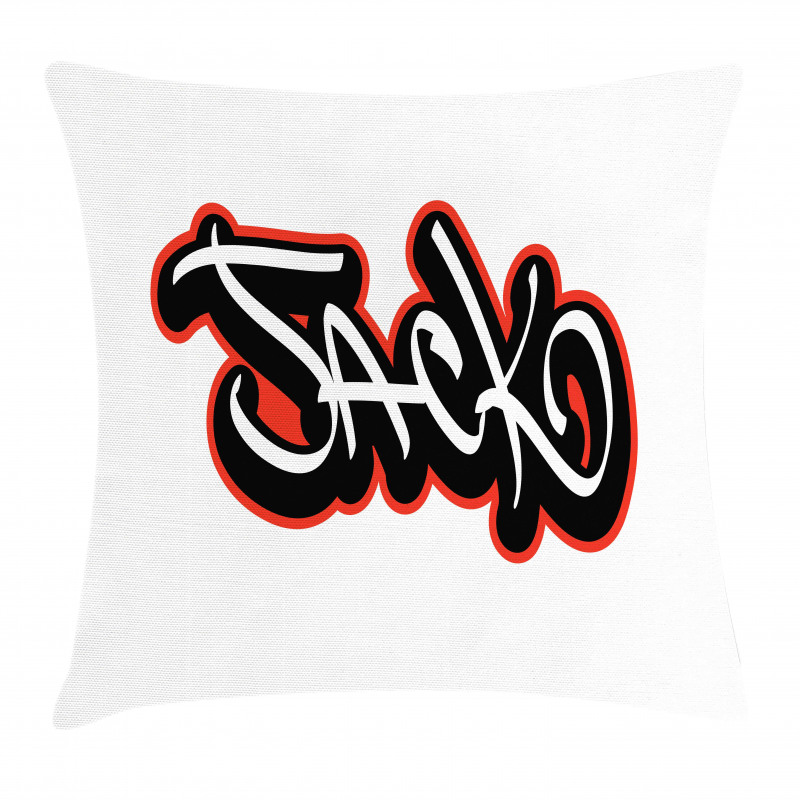 Graffiti Font Male Name Pillow Cover