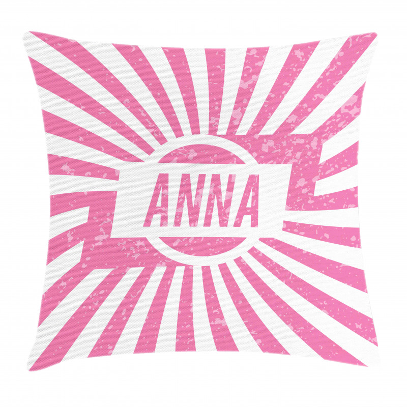 Retro Style Girls Name Pillow Cover