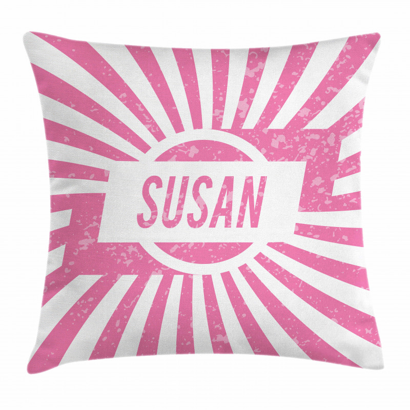 Female Name Grunge Pillow Cover