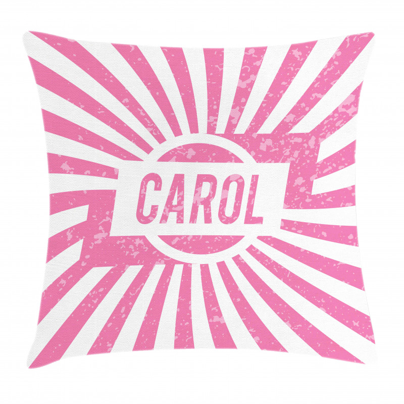 Kids Name Birthday Pink Pillow Cover