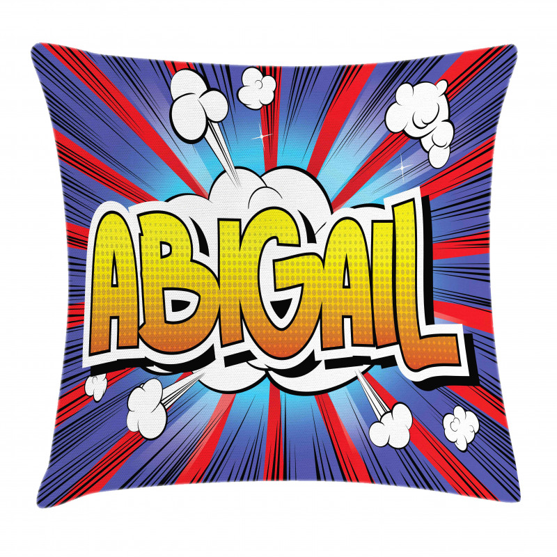 Comic Book Female Name Pillow Cover