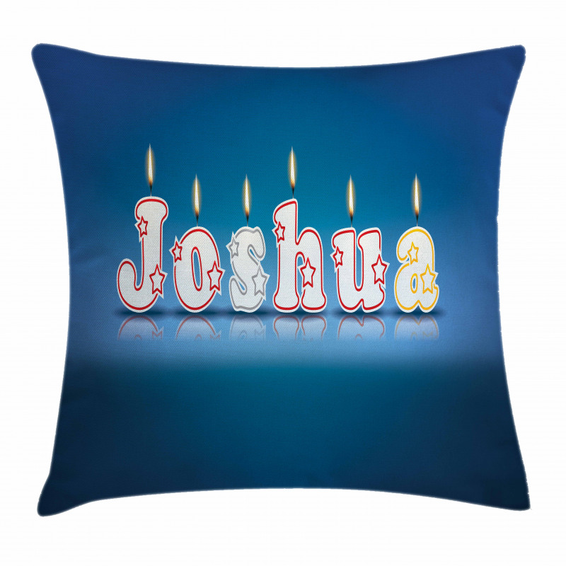 Candles Font Birthday Pillow Cover