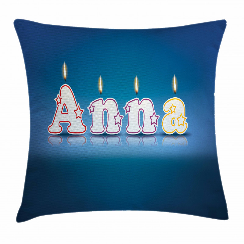 Birthday Candles Name Pillow Cover
