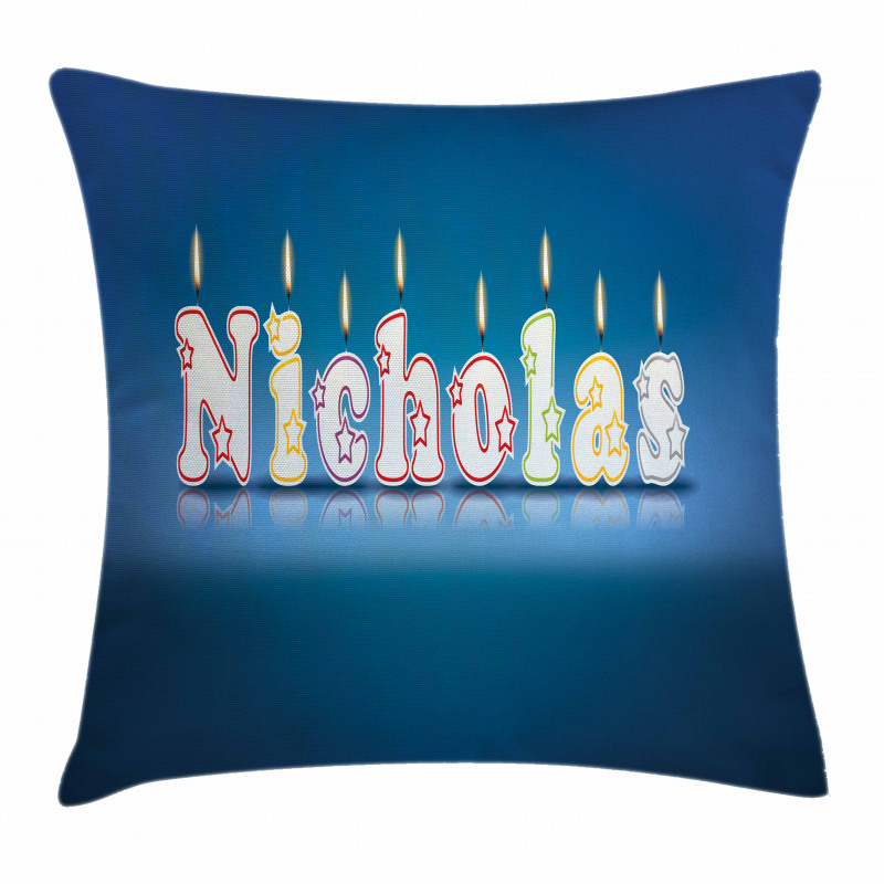 Boys Name Party Candle Pillow Cover