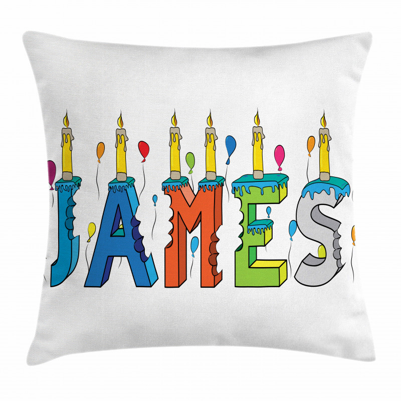 Birthday Candle Pattern Pillow Cover