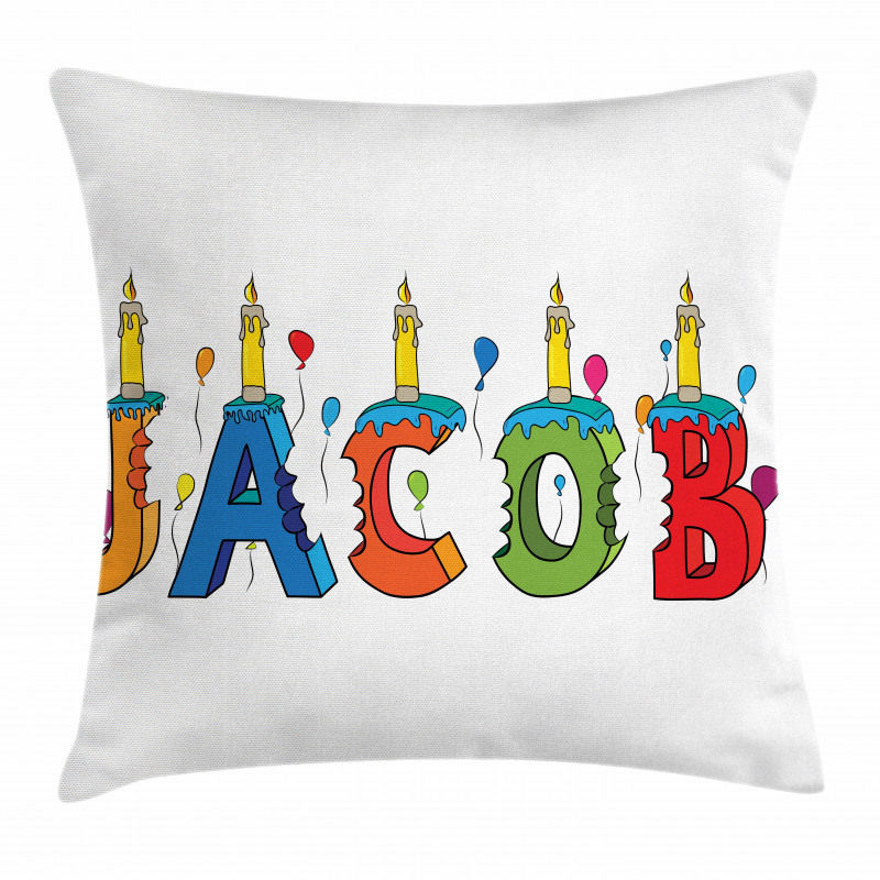 Colorful Name Pillow Cover