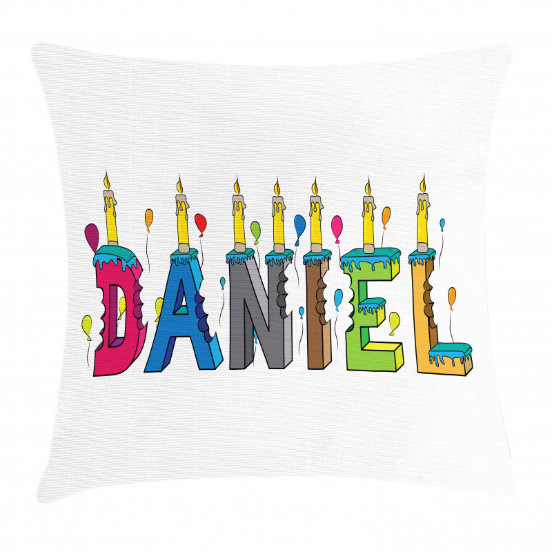 Grooving Male Name Cake Pillow Cover