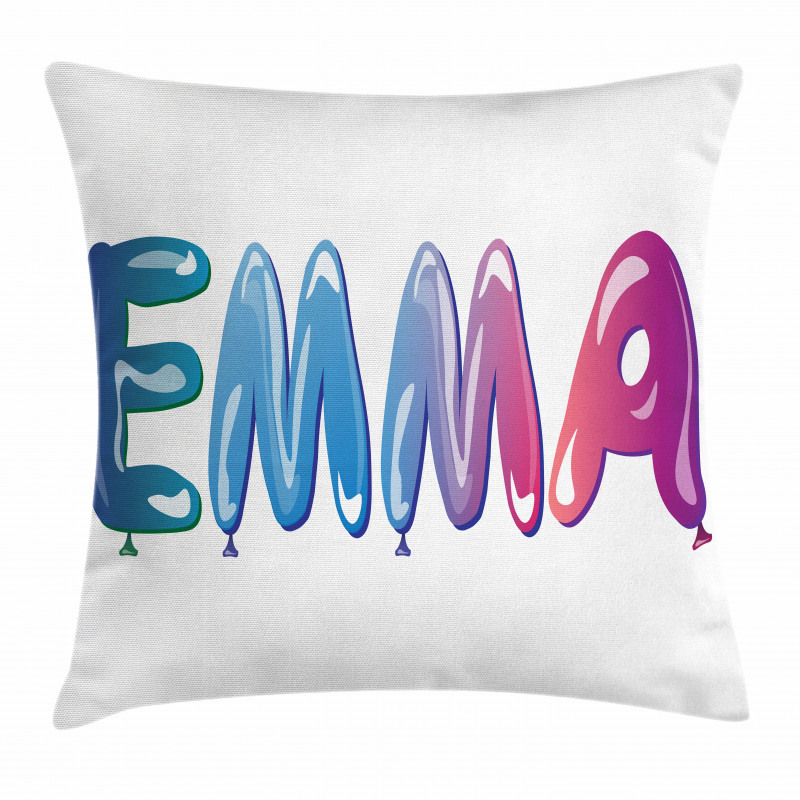 Feminine Balloon Name Pillow Cover