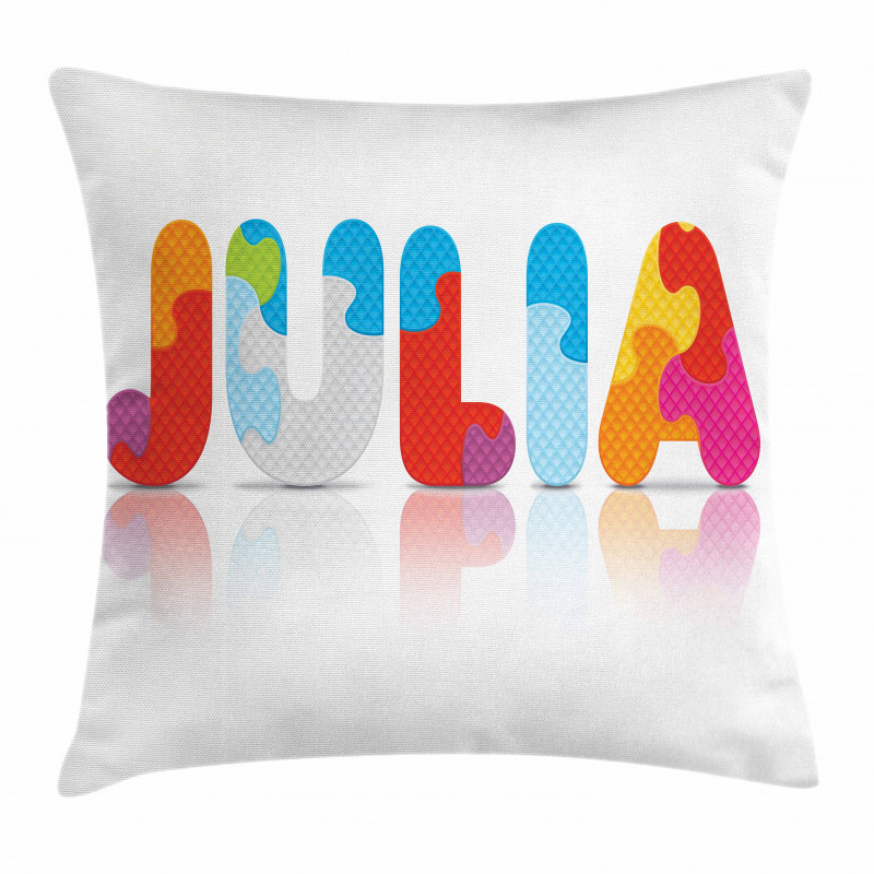 Puzzle Style Letters Pillow Cover