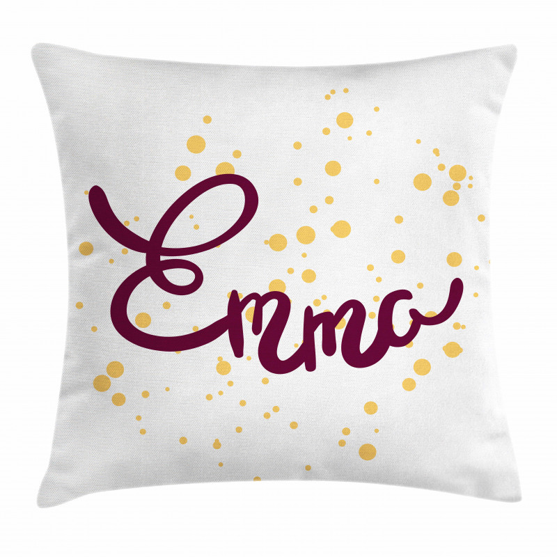 Girl Name Curved Font Pillow Cover