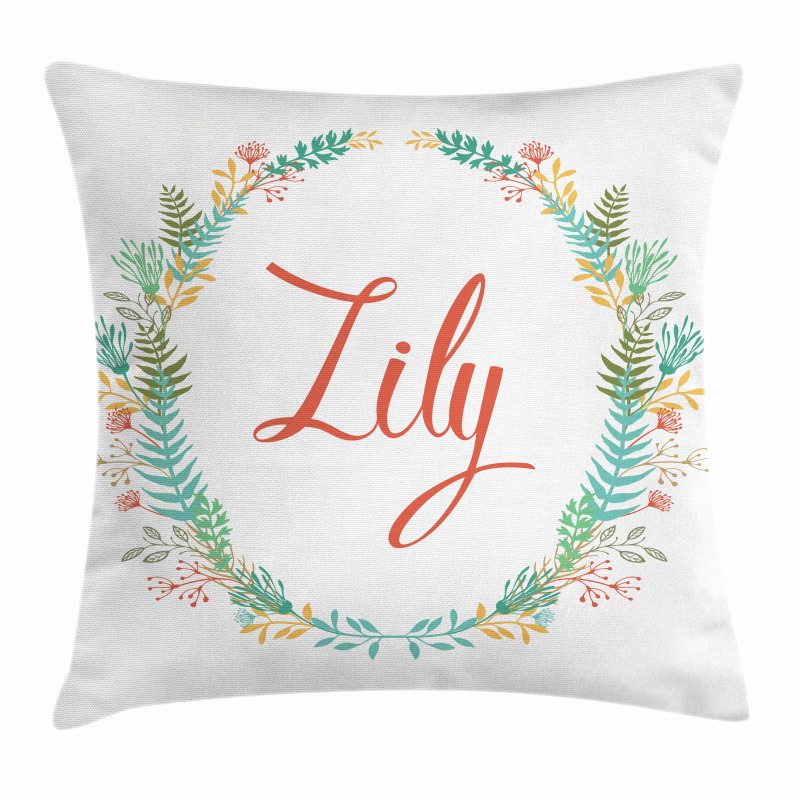 Celebratory Girl Name Classic Pillow Cover