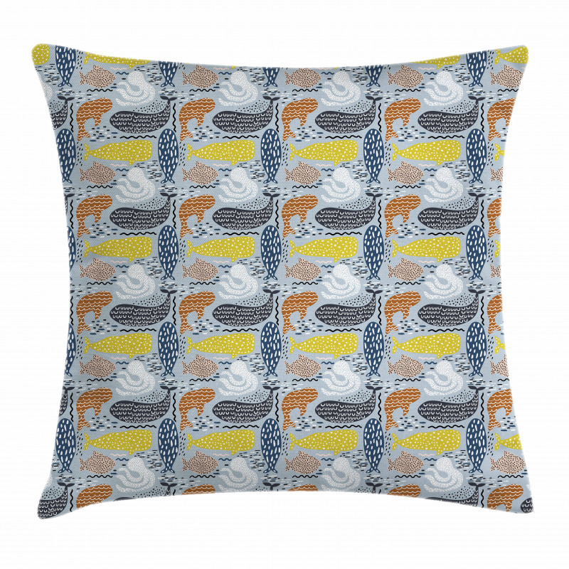 Abstract Colorful Ocean Pillow Cover