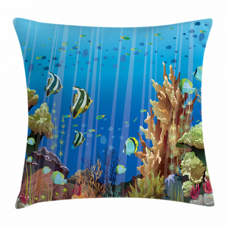Underwater World Exotic Pillow Cover