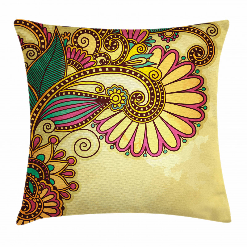Blooming Colorful Petals Pillow Cover