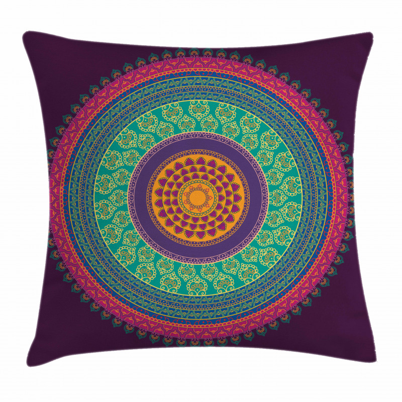 Curls and Petals Oriental Pillow Cover
