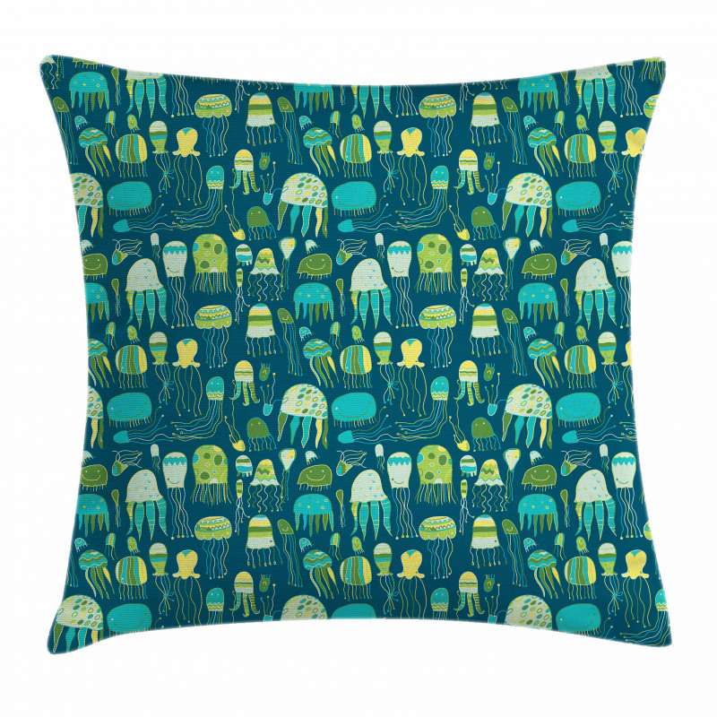 Funny Sea Creatures Pillow Cover