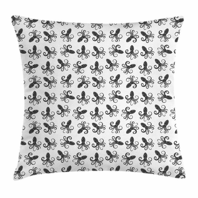Typographic Silhouettes Pillow Cover