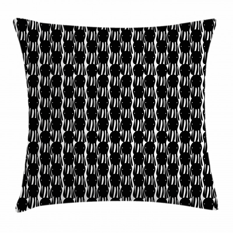 Abstract Monsters Retro Pillow Cover