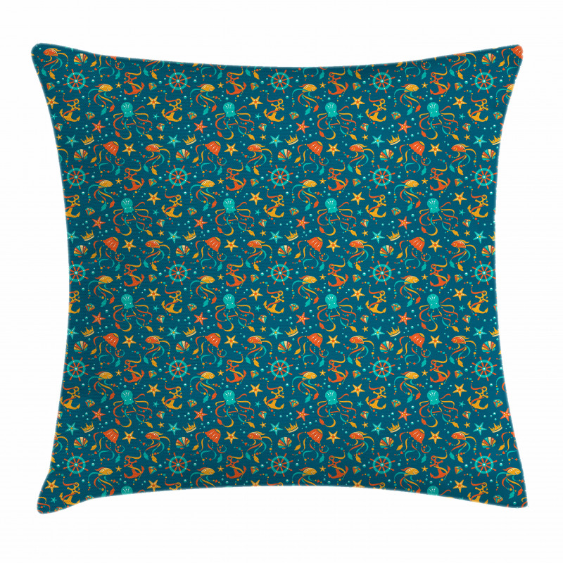 Tropical Cartoon Fauna Pillow Cover