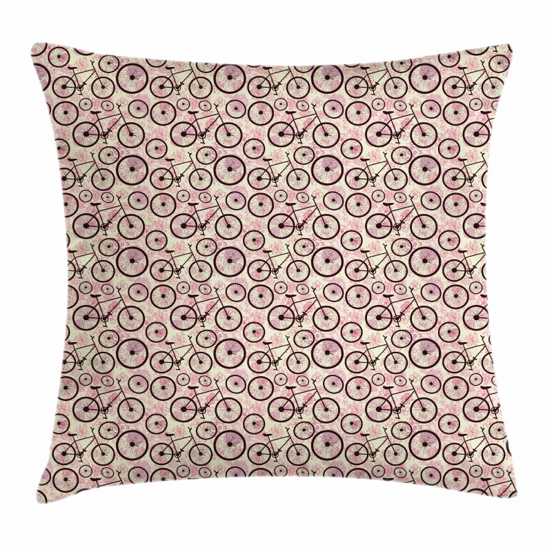 Pink Flowers Doodle Pillow Cover