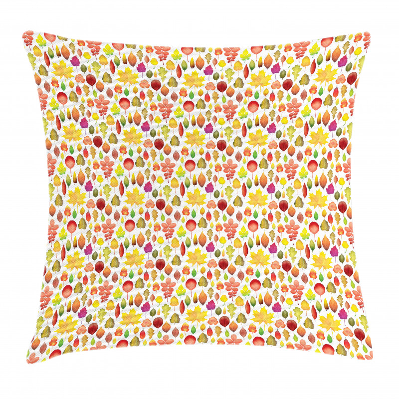Colorful Leafage Woodland Pillow Cover