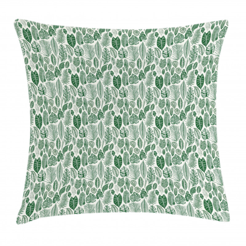 Vintage Exotic Leaves Pillow Cover