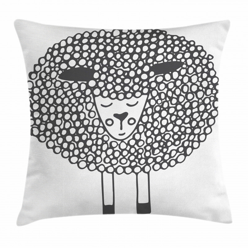 Doodle Sheep Pillow Cover