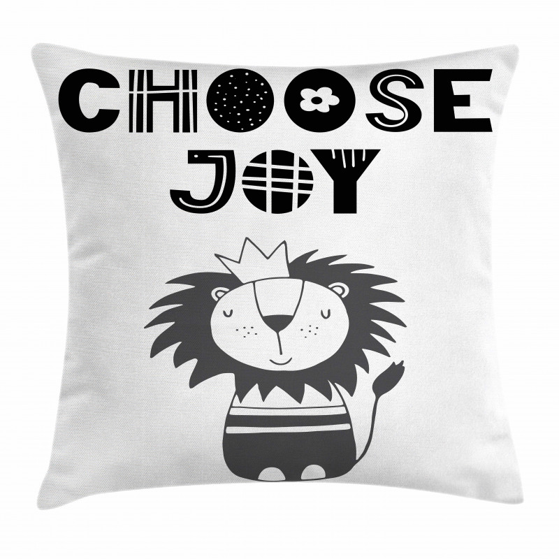 King of the Jungle Words Pillow Cover