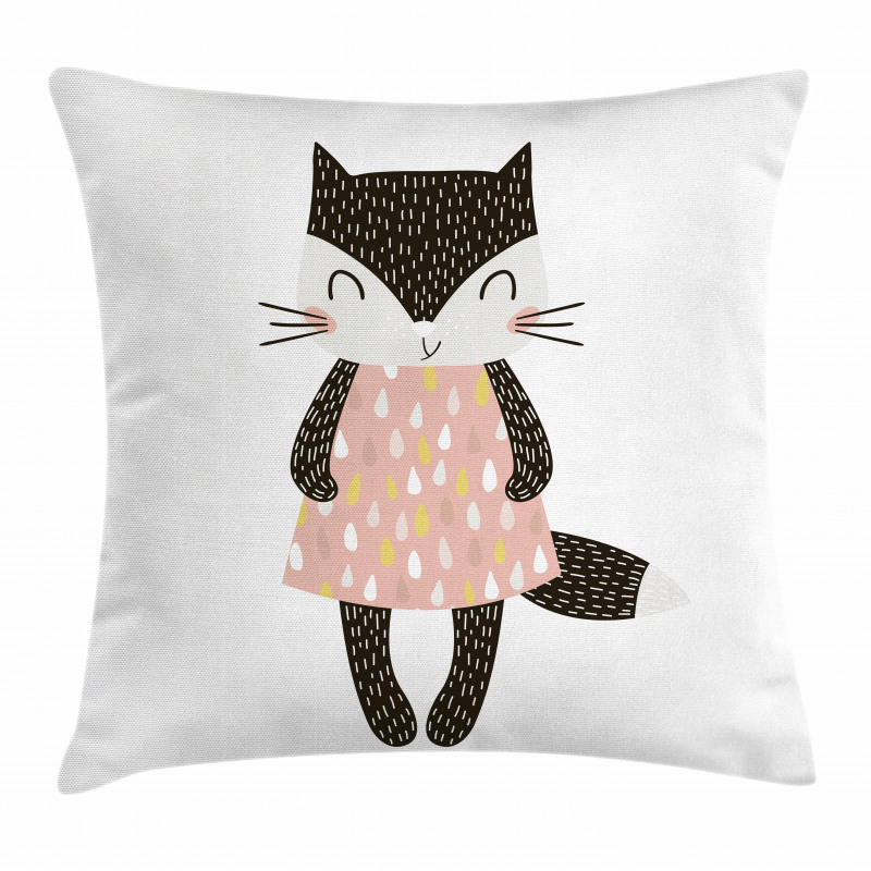 House Pet in Dress Pillow Cover