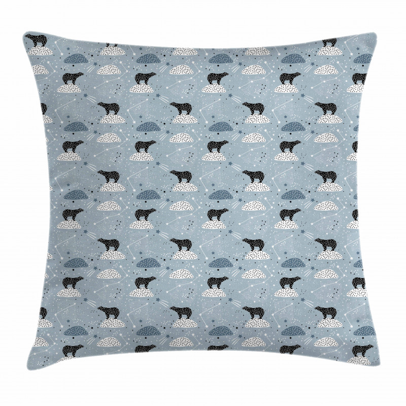 Polar Bear Stars Pillow Cover
