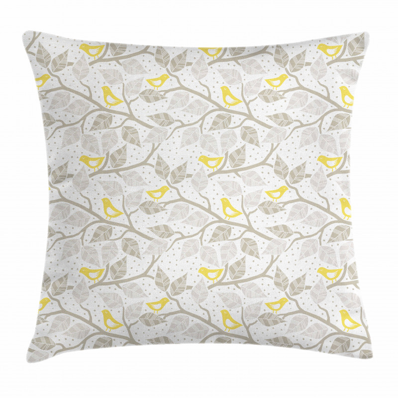 Tree and Birds Pillow Cover