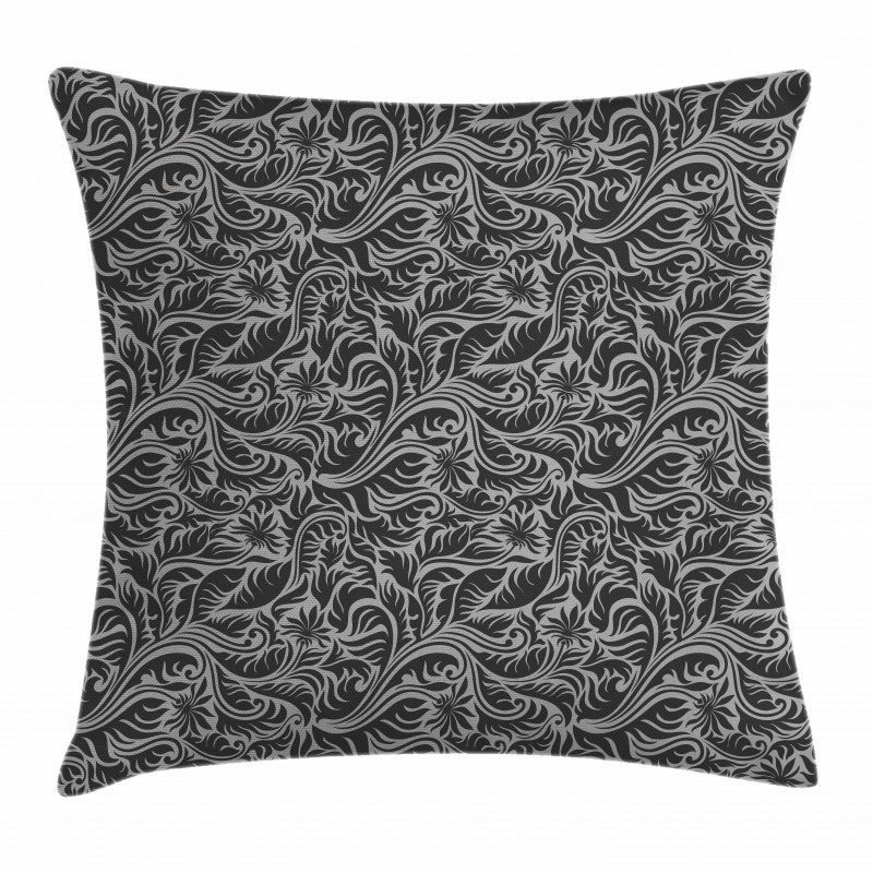 Fern Leaves Flowers Pillow Cover