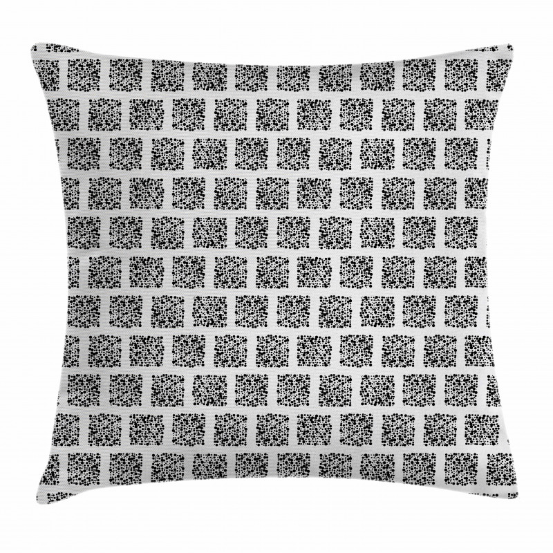 Retro Dotted Squares Pillow Cover