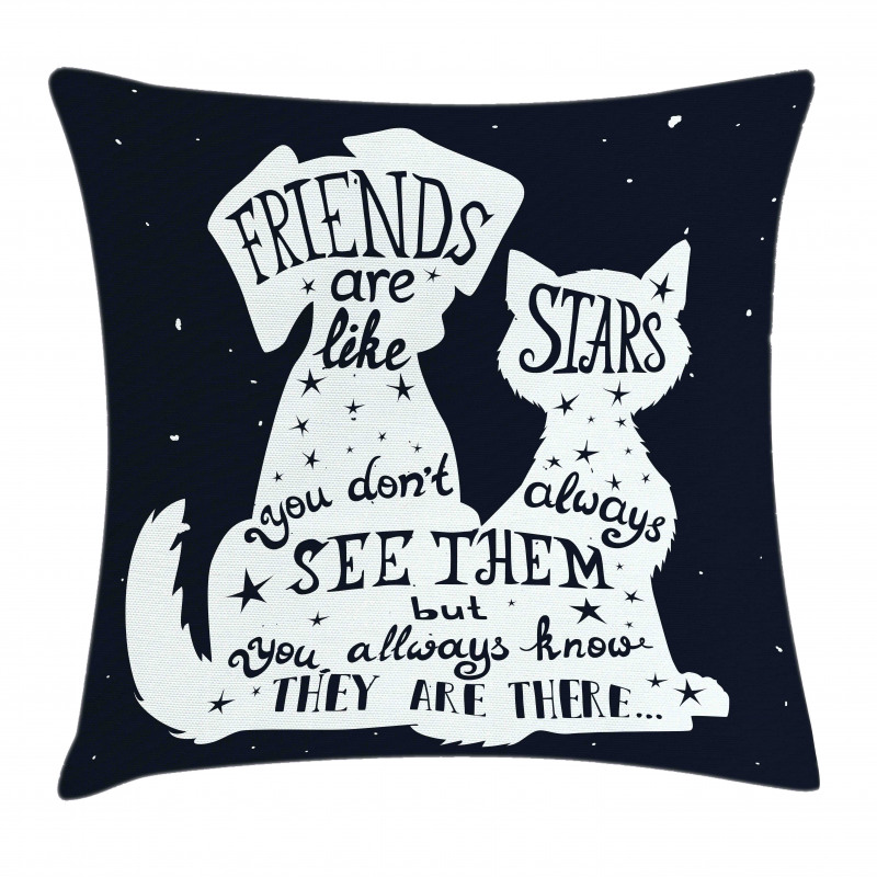 Friends are Like Stars Pillow Cover