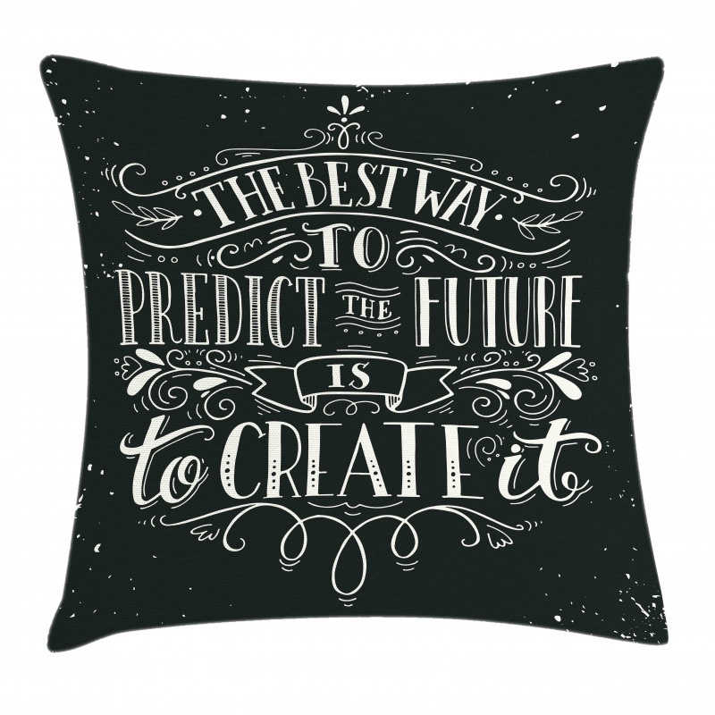 Grunge Hand Lettering Pillow Cover