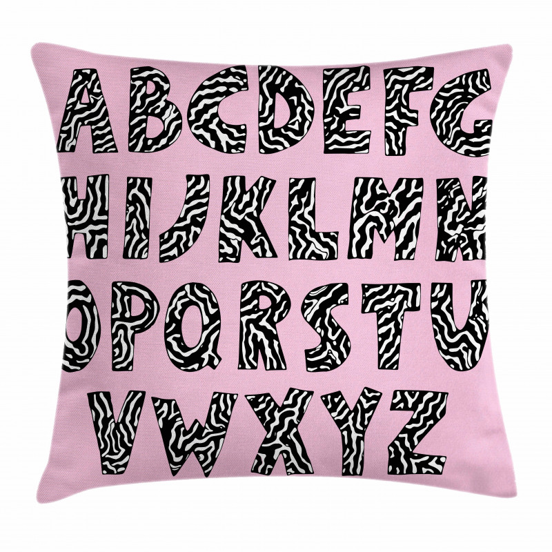 Funky Letters Trippy Pillow Cover