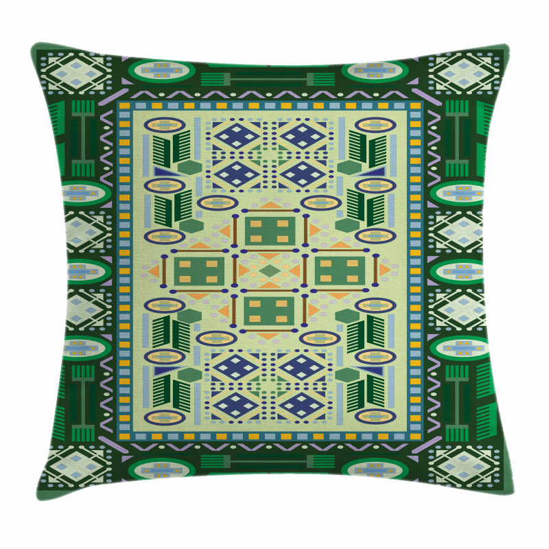Oriental Shapes Pattern Pillow Cover