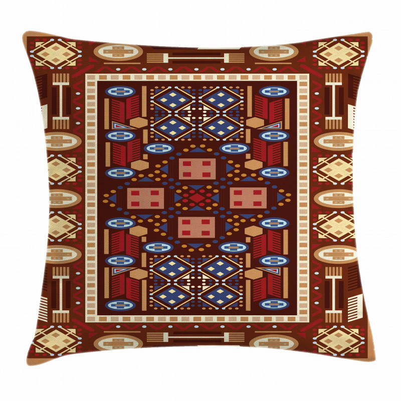 Oriental Rhombus Design Pillow Cover