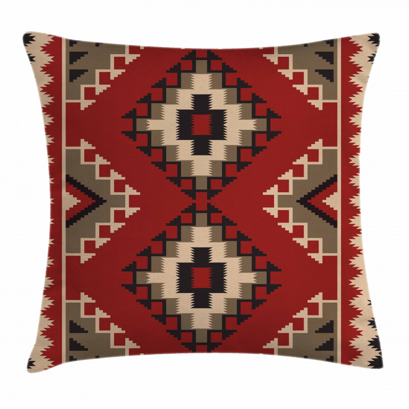 Afghan Style Motifs Pillow Cover