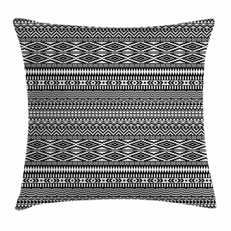 Tribal Shapes Pattern Pillow Cover