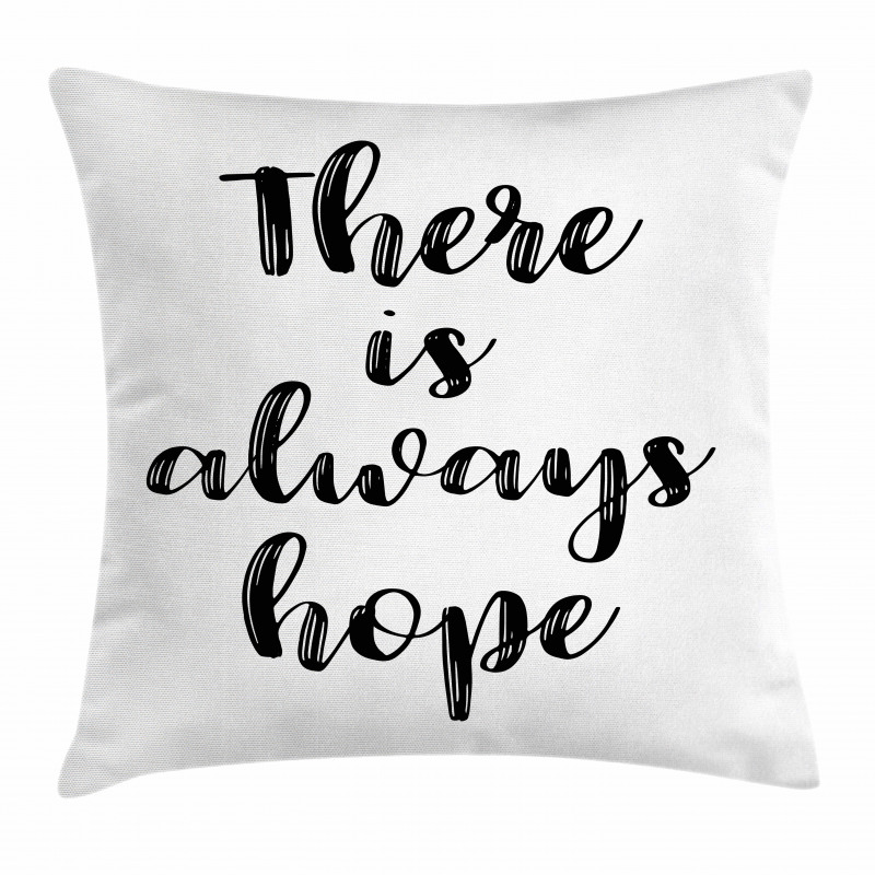 Hand Lettering Slogan Pillow Cover
