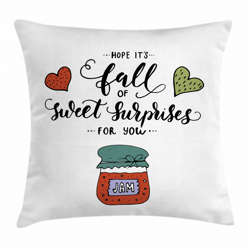 Sketch Style Jam in a Jar Pillow Cover