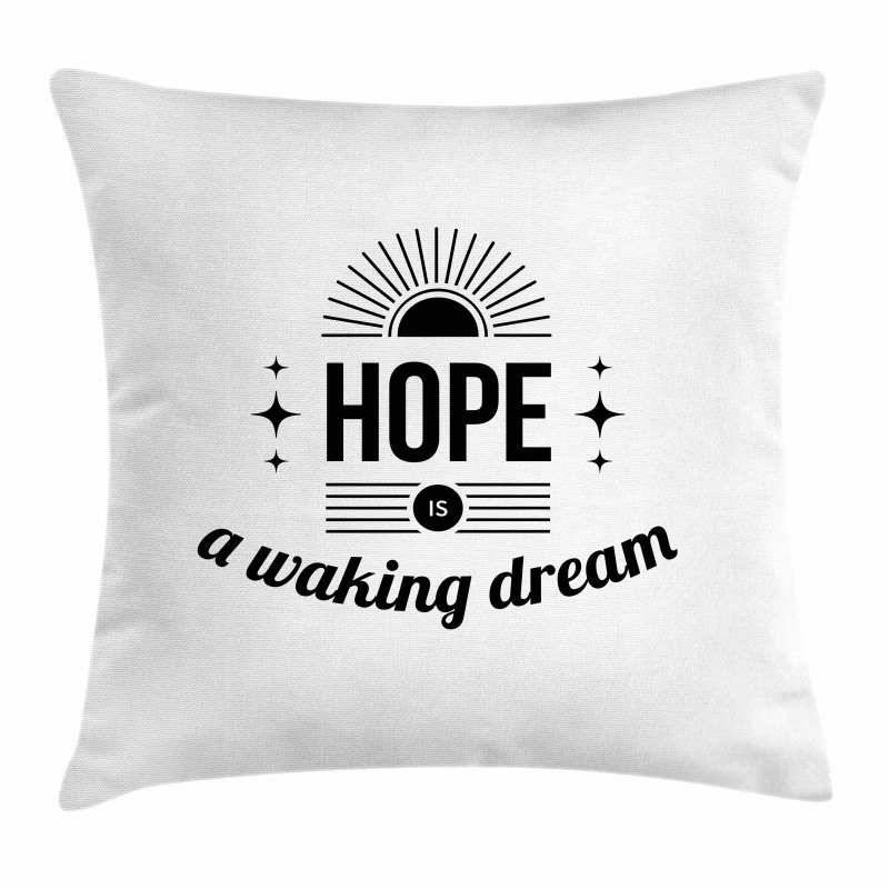 Monochrome Aphorism Words Pillow Cover