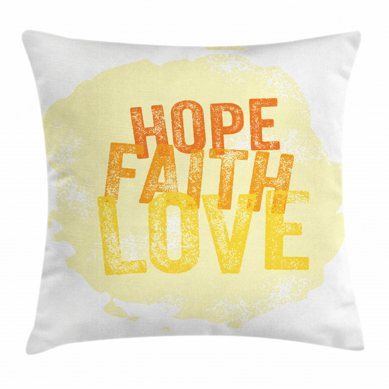 Grunge Faith and Love Pillow Cover