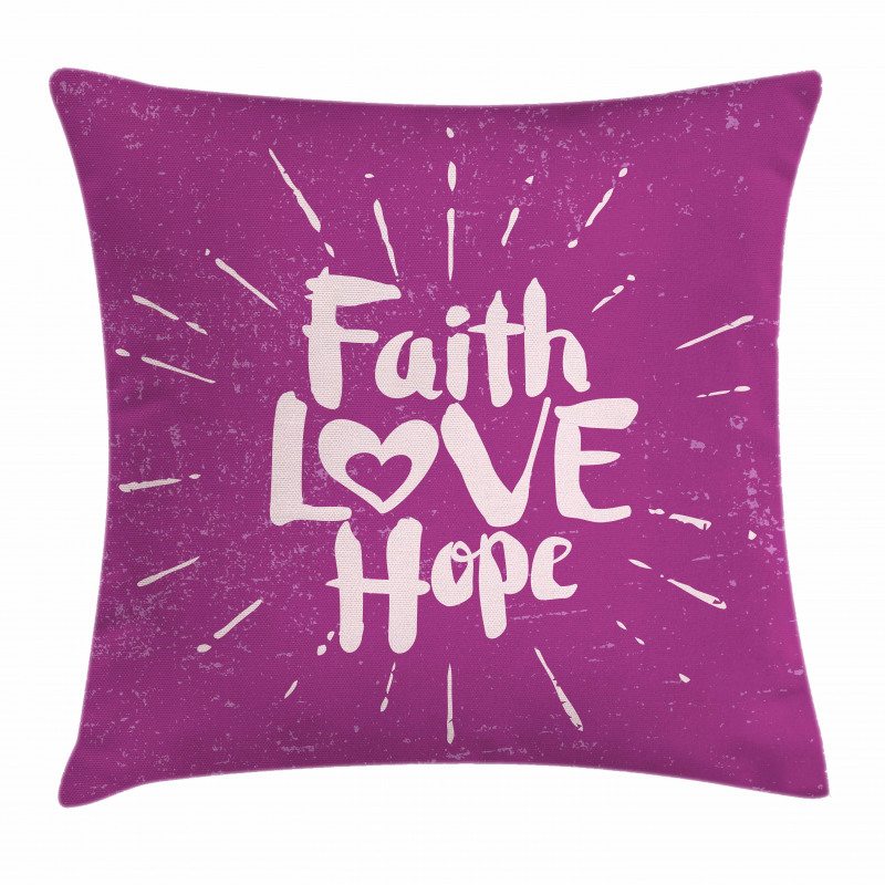 Hope Themed Message Design Pillow Cover