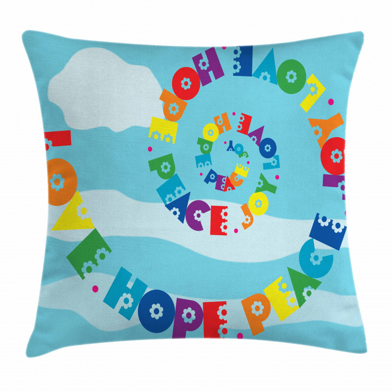 Love Hope Peace Joy Words Pillow Cover