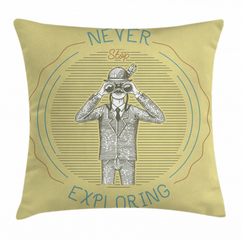 Sketch Man in Suit Pillow Cover