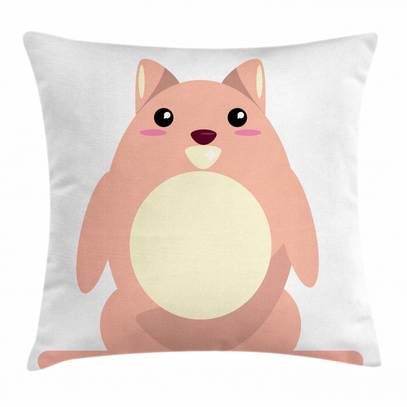 Beaver Kawaii Cartoon Pillow Cover