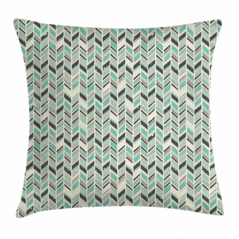 Grunge Zigzag Design Pillow Cover