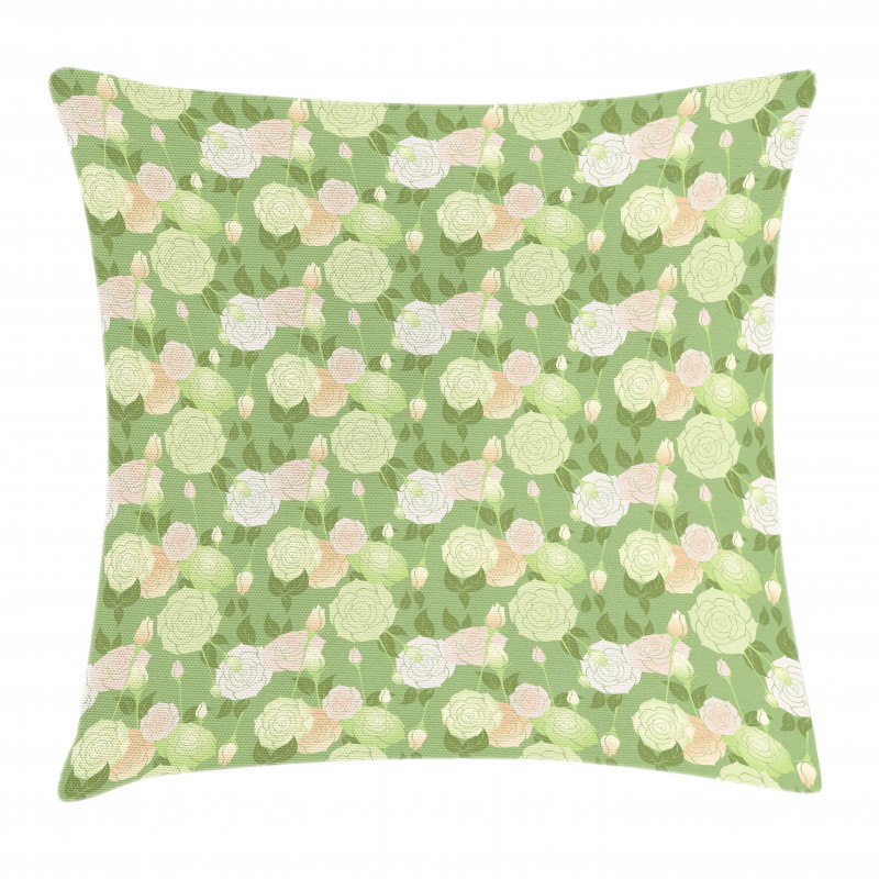 Pastel Abstract Blossoms Pillow Cover